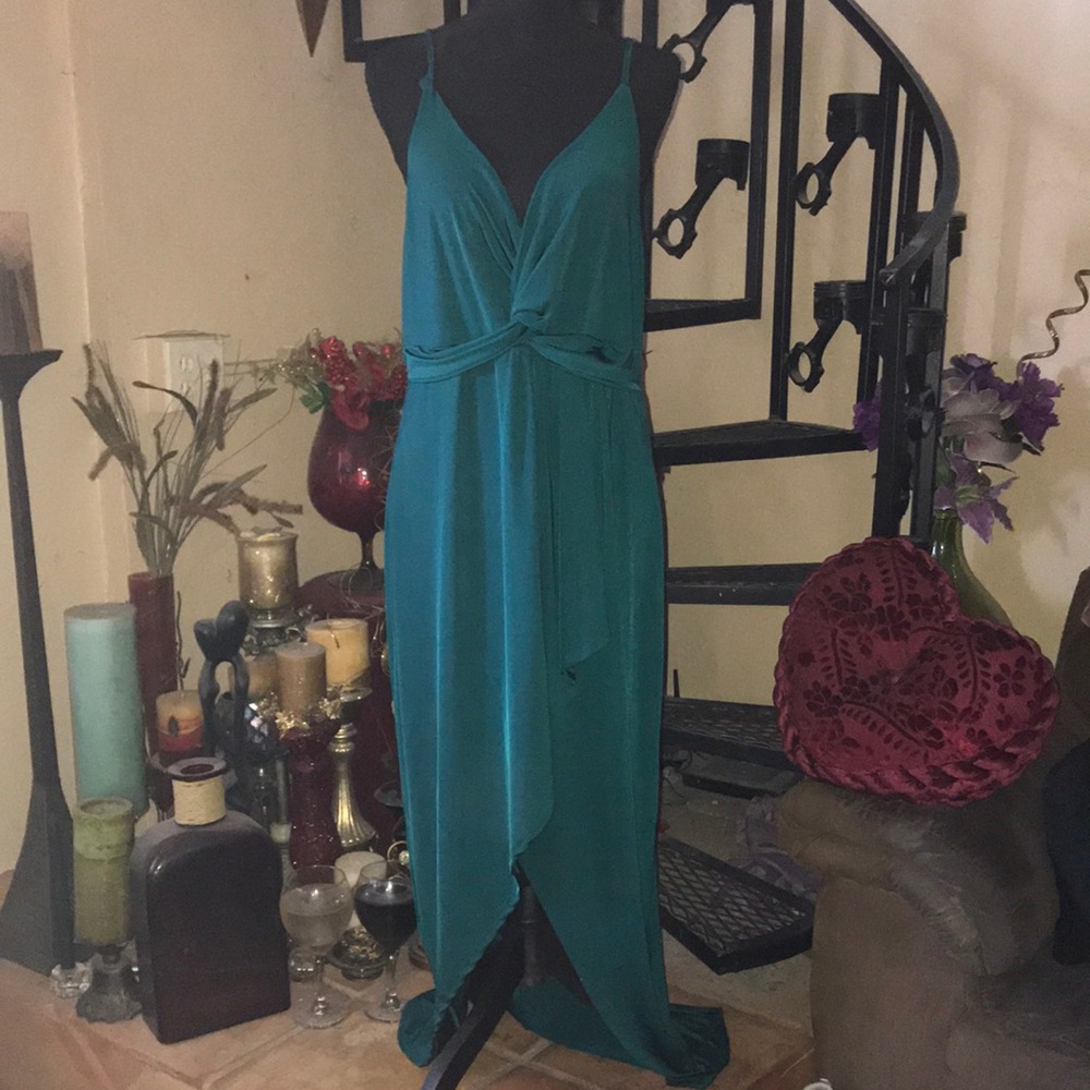 NWT Vintage Fashion Nova High Low Maxi Dress Plus Size 1X